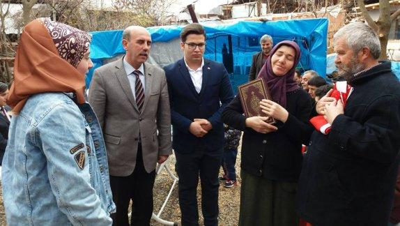 Kadı Burhanettin İlçe Öğrenci Meclisimiz Afrin Şehidi Ufuk AKDAĞ´ın Ailesini Ziyaret Etti.
